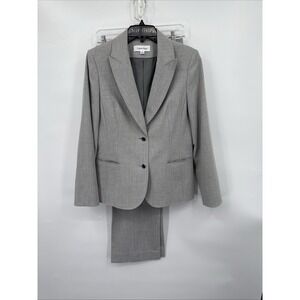 Calvin Klein Women's Light Grey Business Pant Suit  Size 10